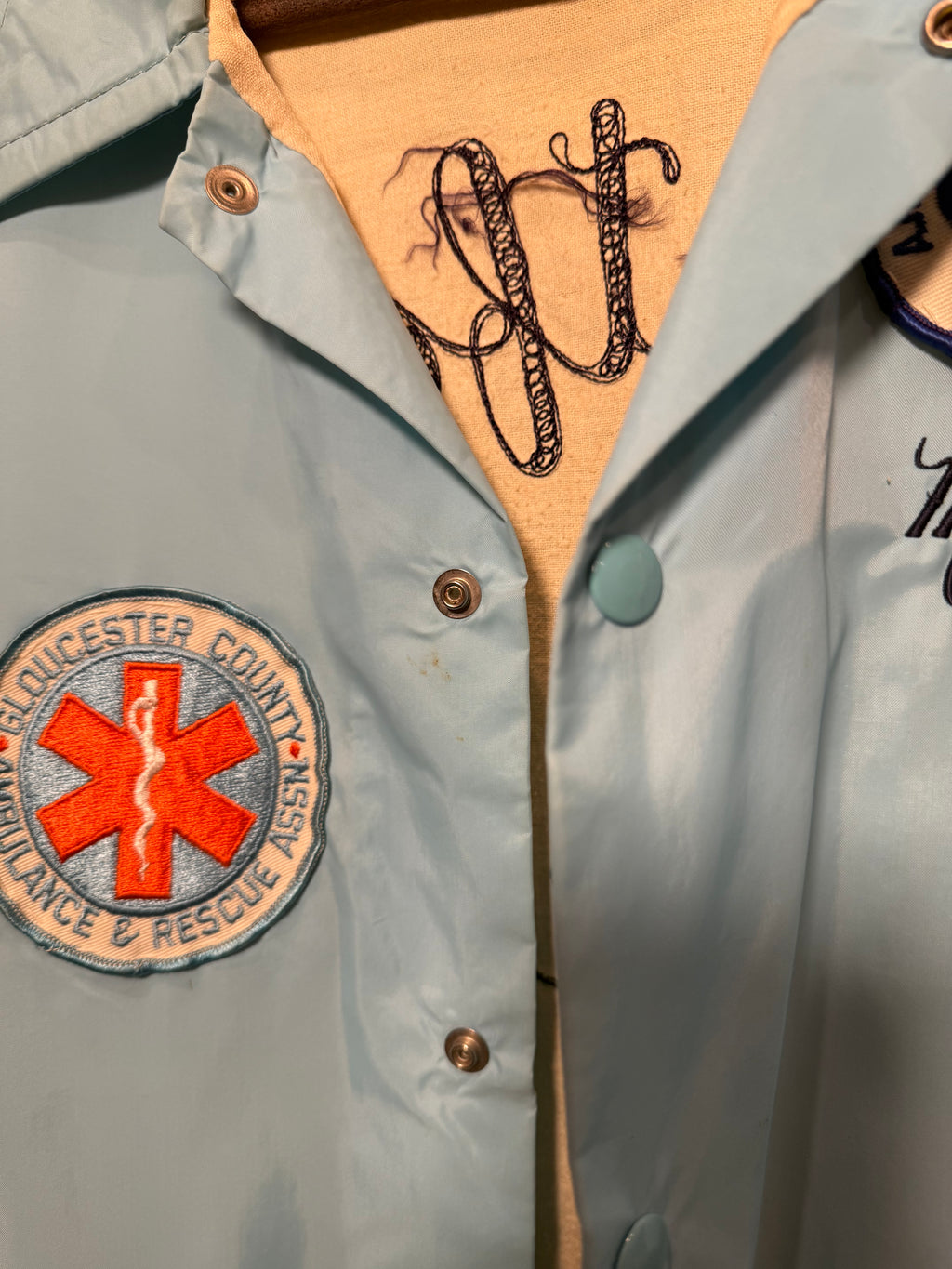 Vintage 70s Deptford Rescue Chainstitched Patch Jacket (L)