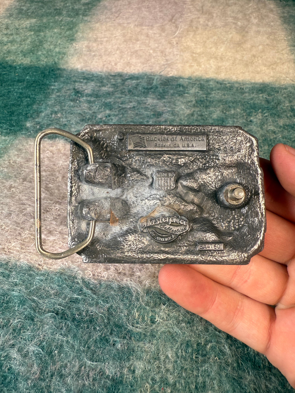 Vintage Guitar Player Belt Buckle