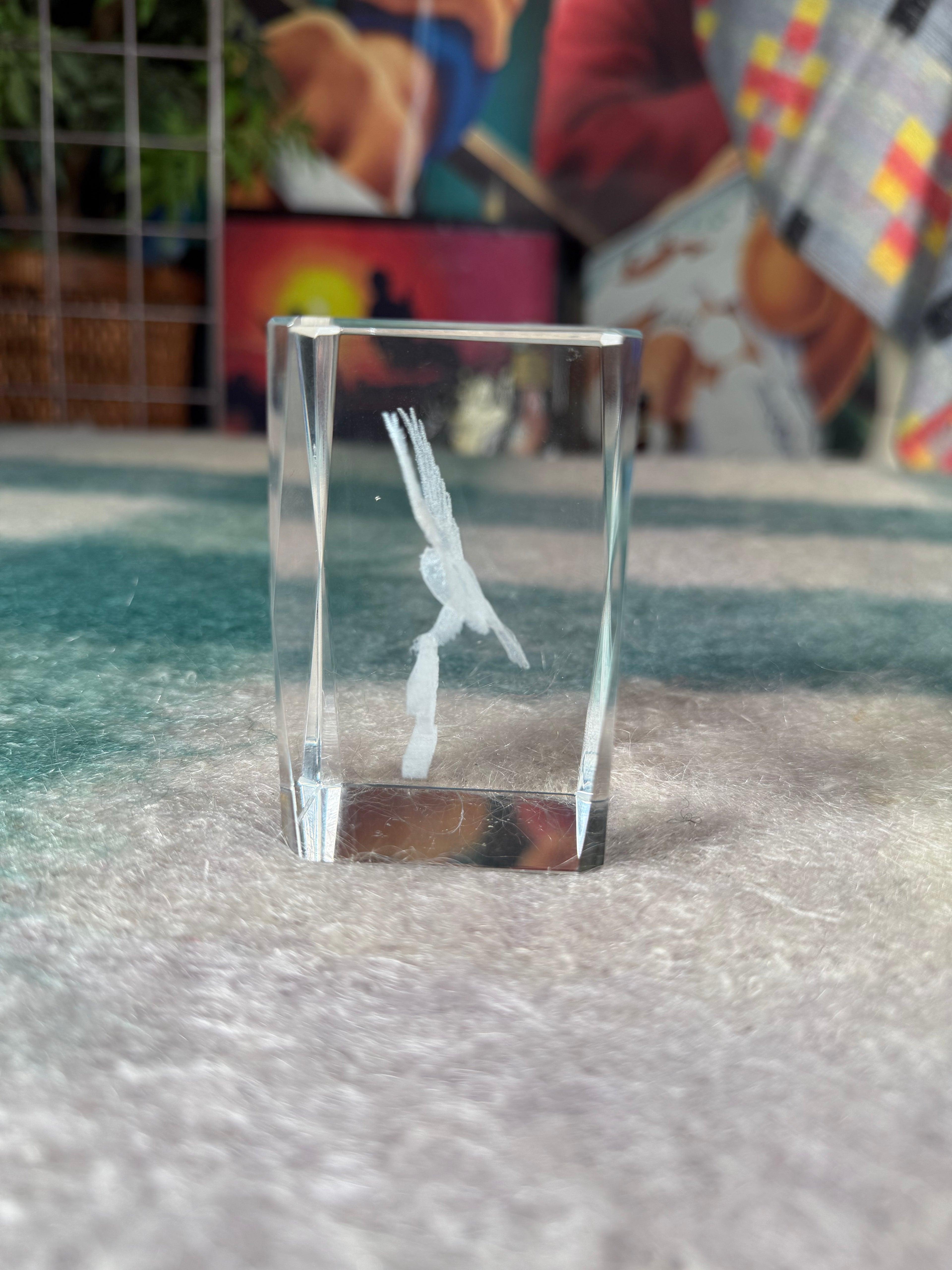Vintage Harley Davidson 3D Glass Display
