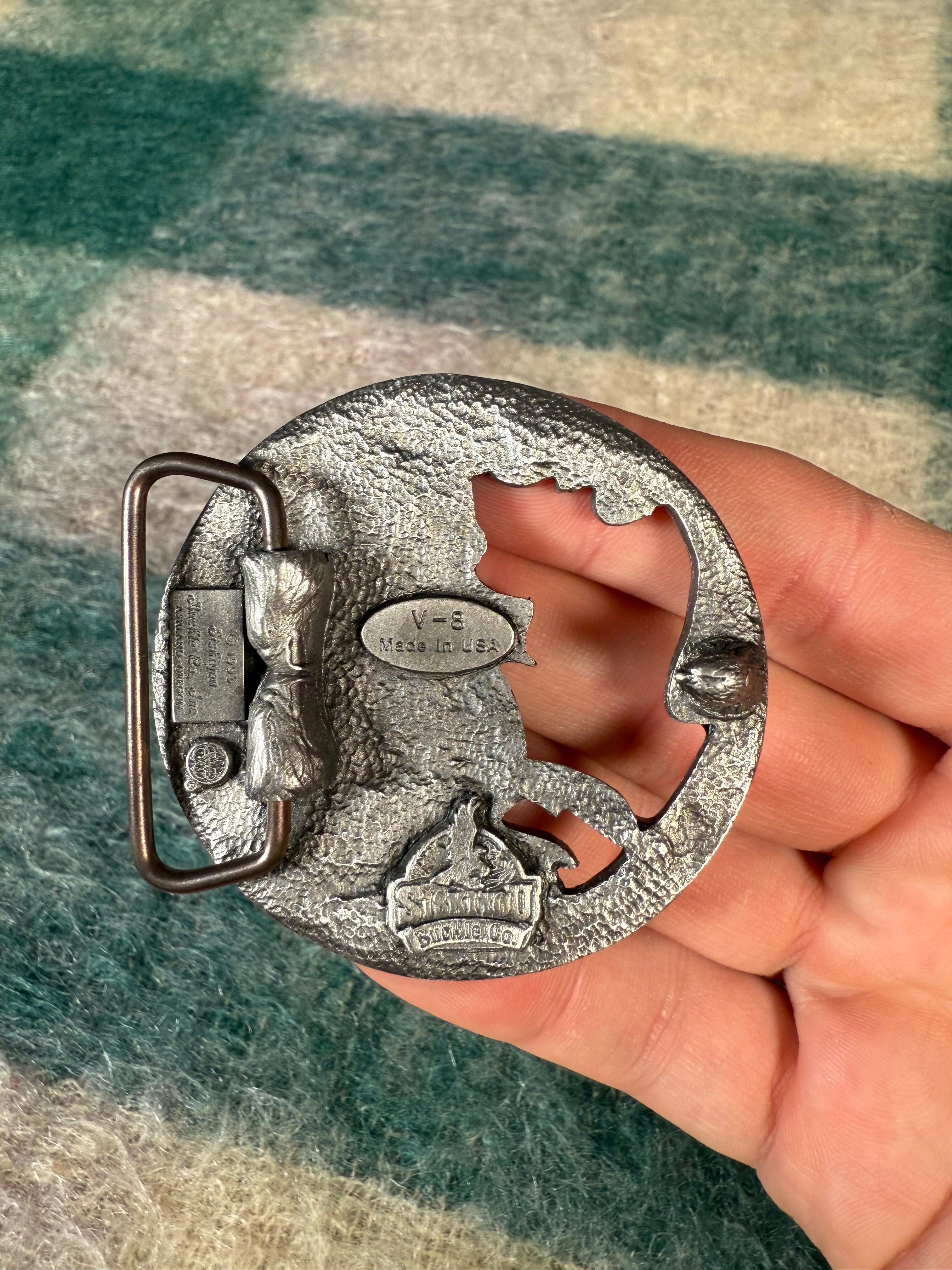 Vintage Dragon Circle Belt Buckle