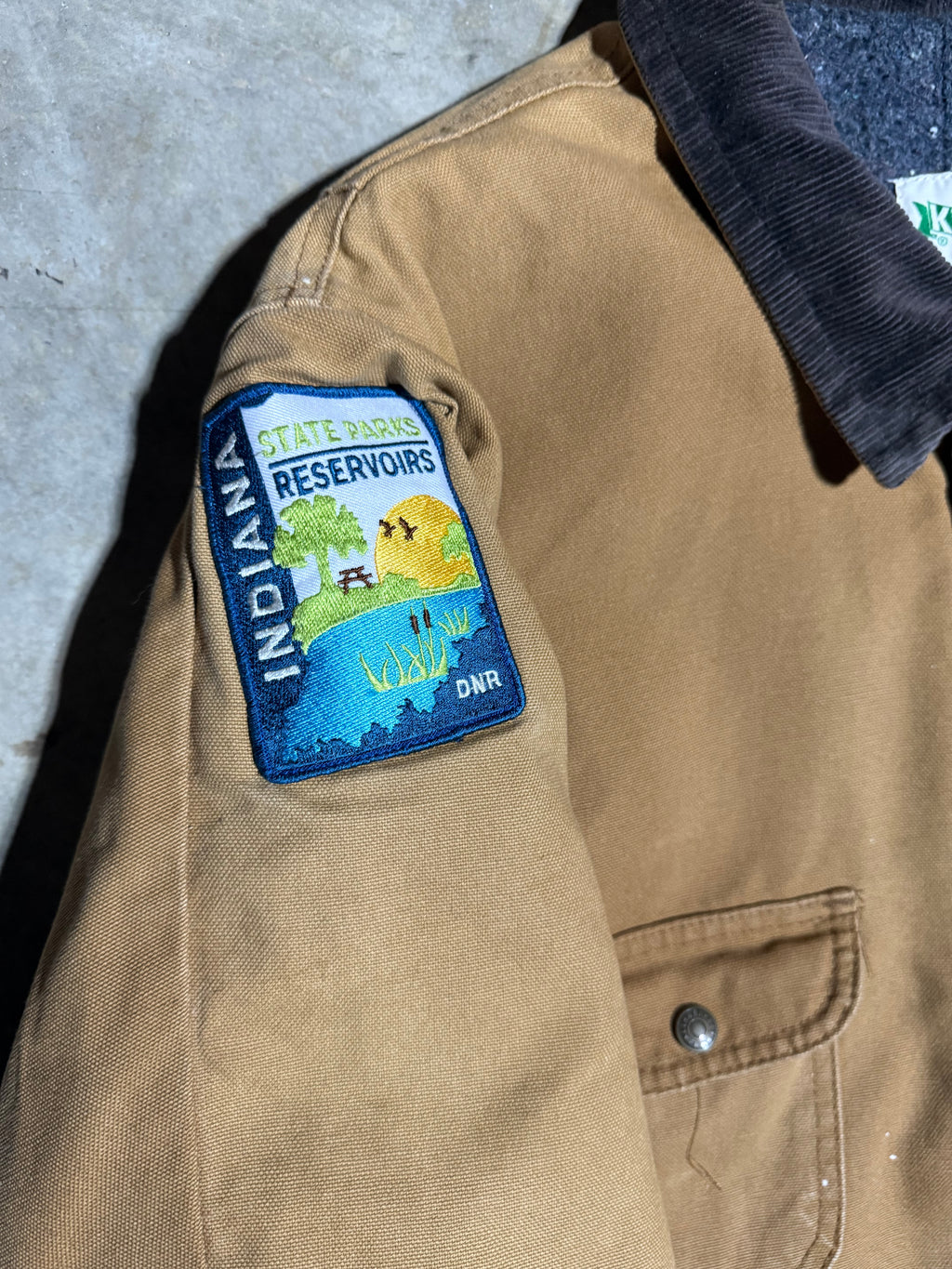 Vintage Indiana Department of Natural Resources Blanket Lined Chore Coat(XL)