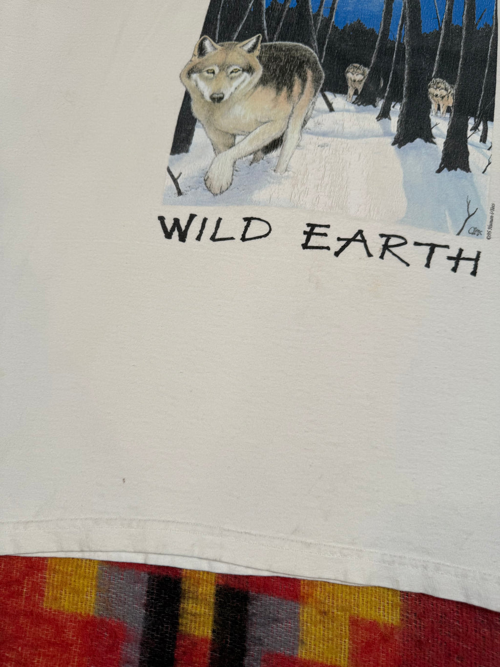 Vintage 90s Wild Earth Wolves Shirt (XL)