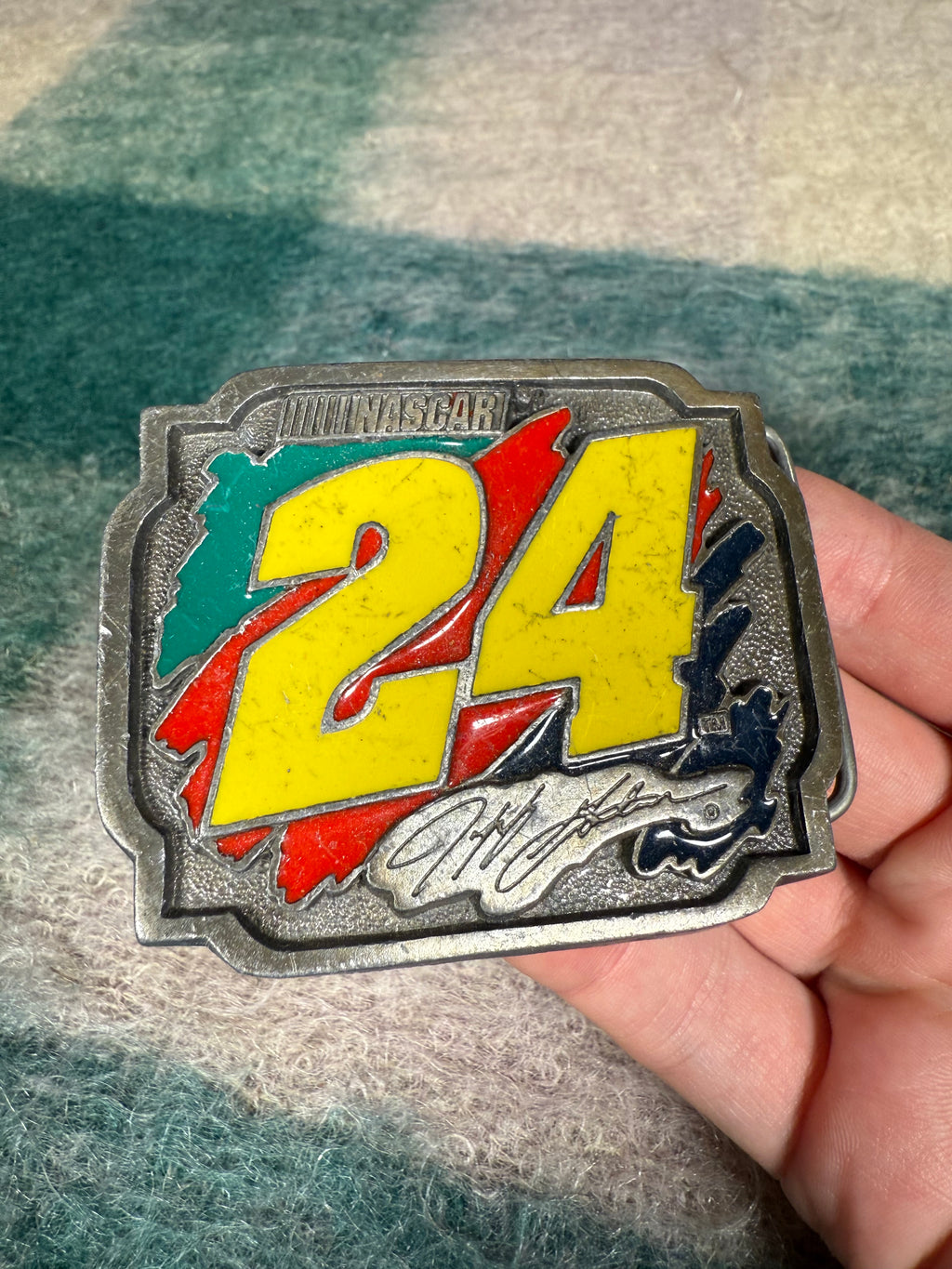 Vintage Jeff Gordon #24 Nascar Belt Buckle