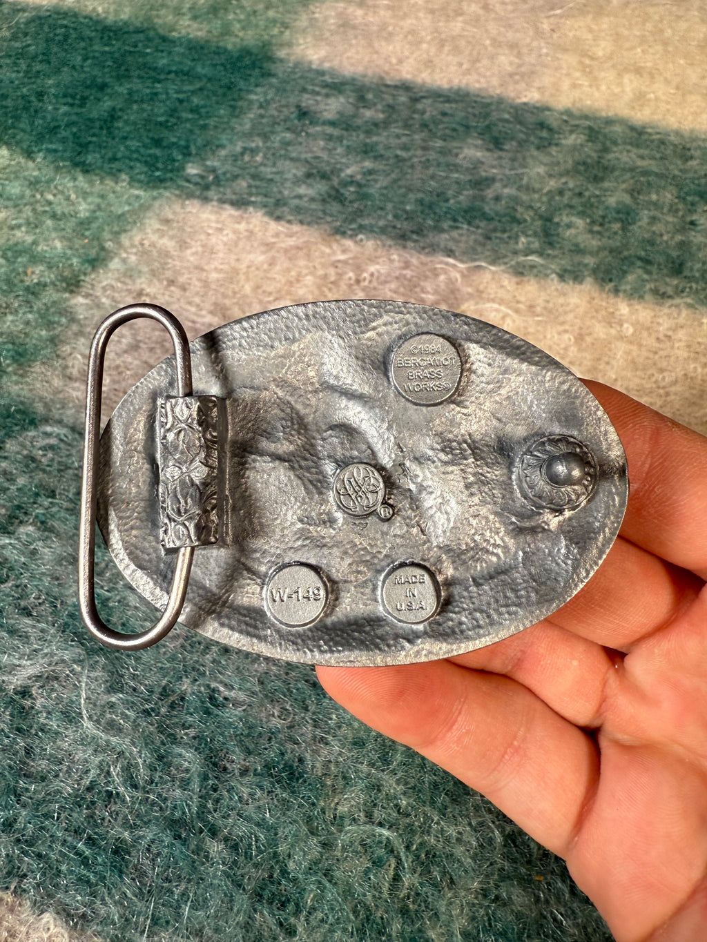 Vintage Skier Belt Buckle