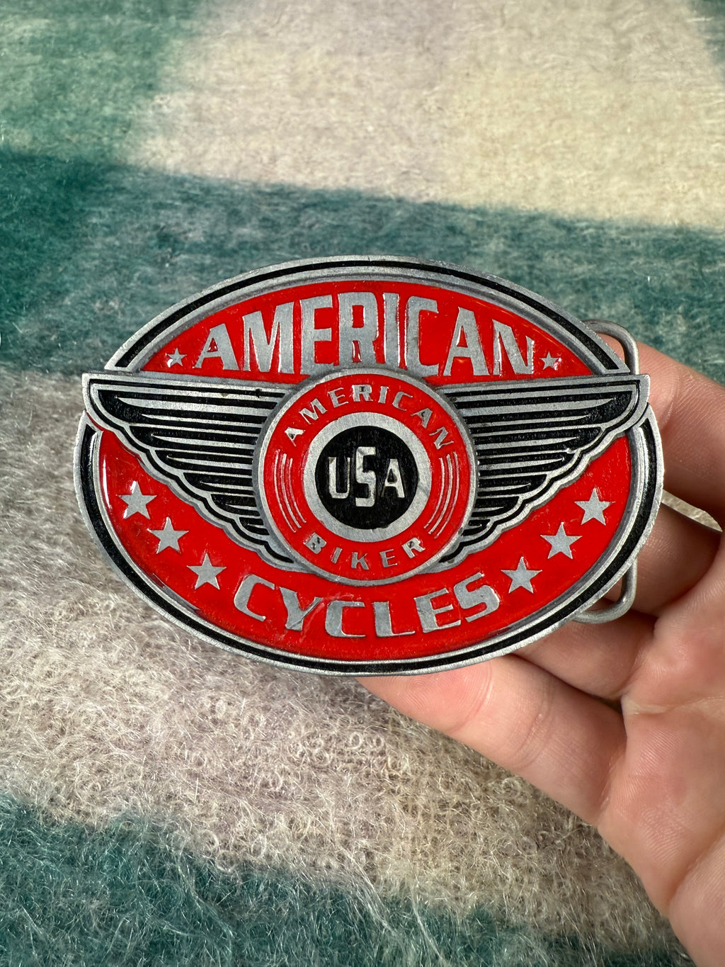 Vintage American Biker Belt Buckle