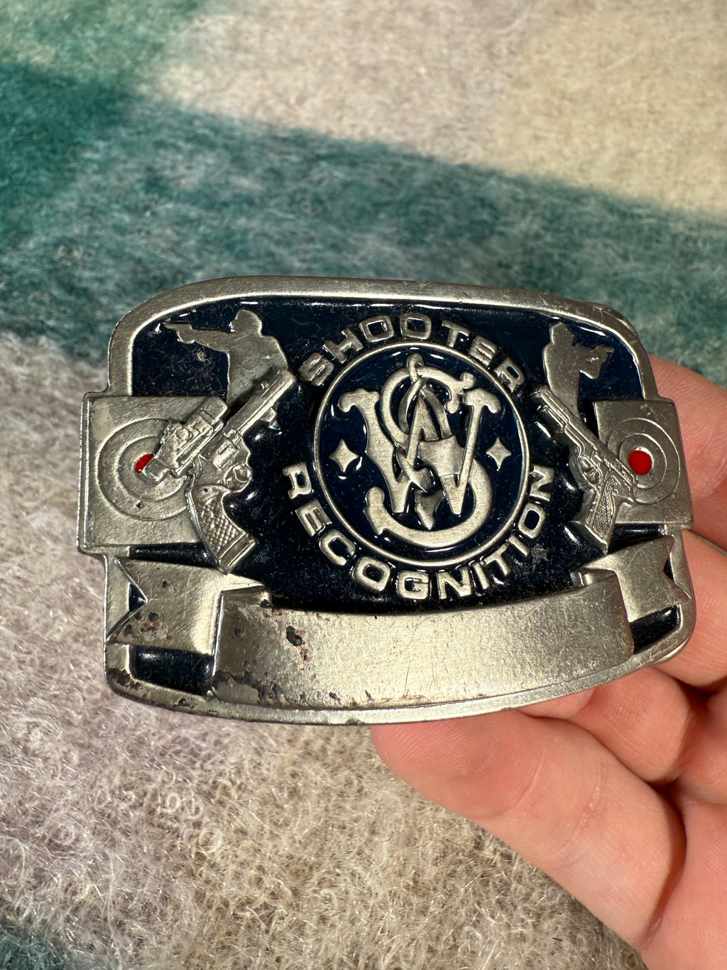 Vintage Smith & Wesson Shooter Recognition Belt Buckle