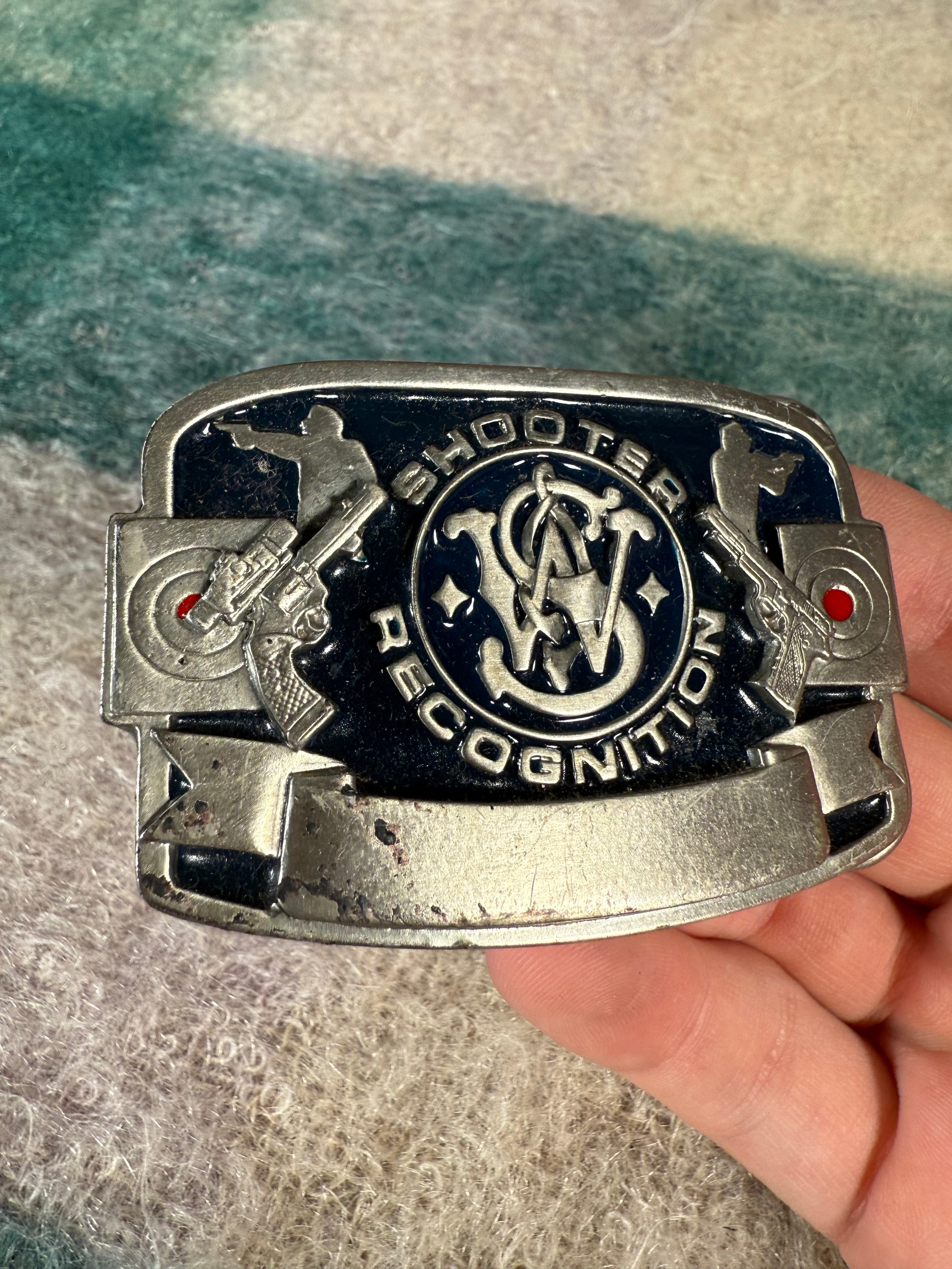 Vintage Smith & Wesson Shooter Recognition Belt Buckle
