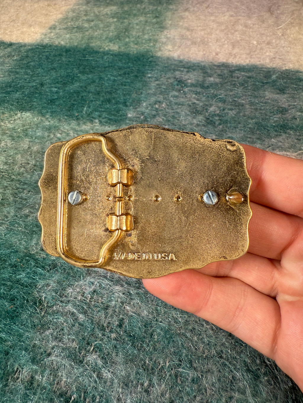 Vintage Jesus Photo Belt Buckle