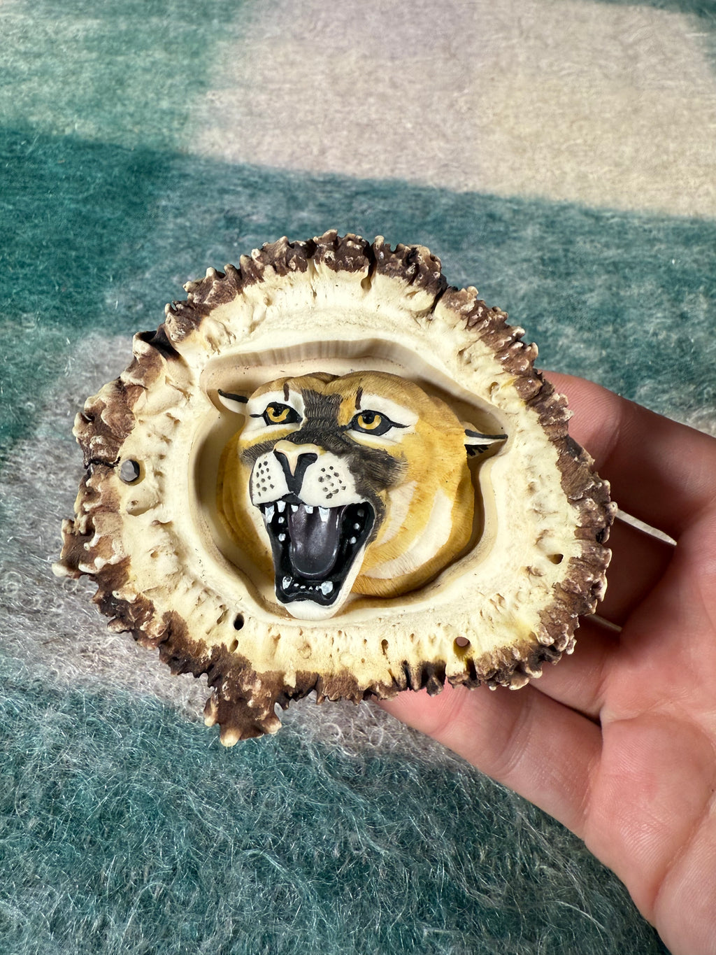 Vintage Panther Wooden Belt Buckle