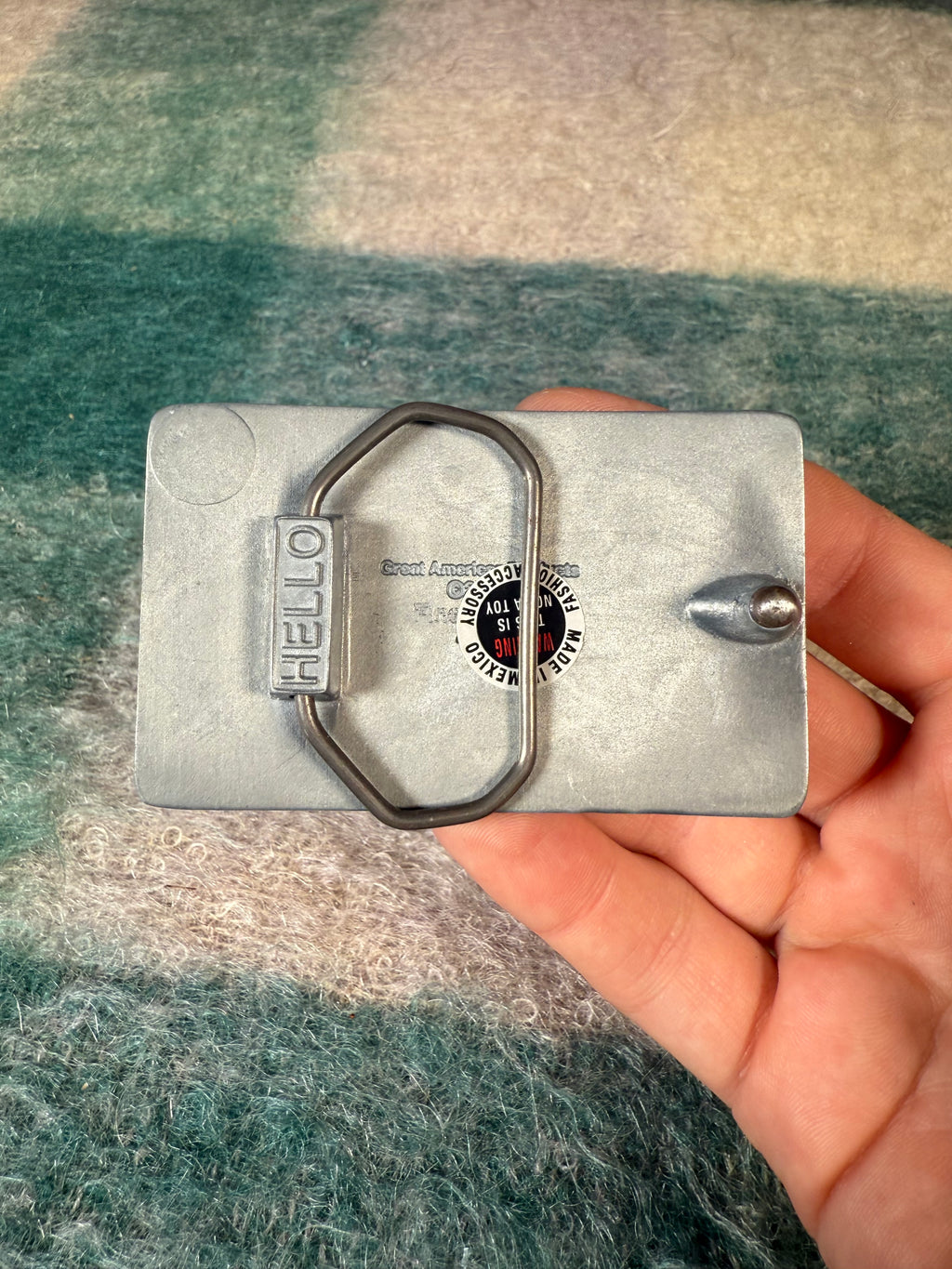 2000s Name Tag Belt Buckle