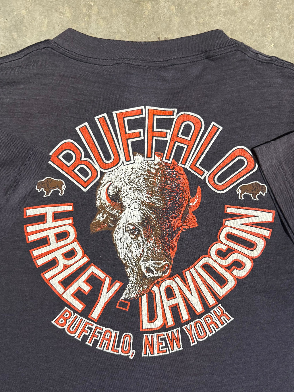 Vintage Harley Davidson 3D Emblem American Steel T-Shirt (S)
