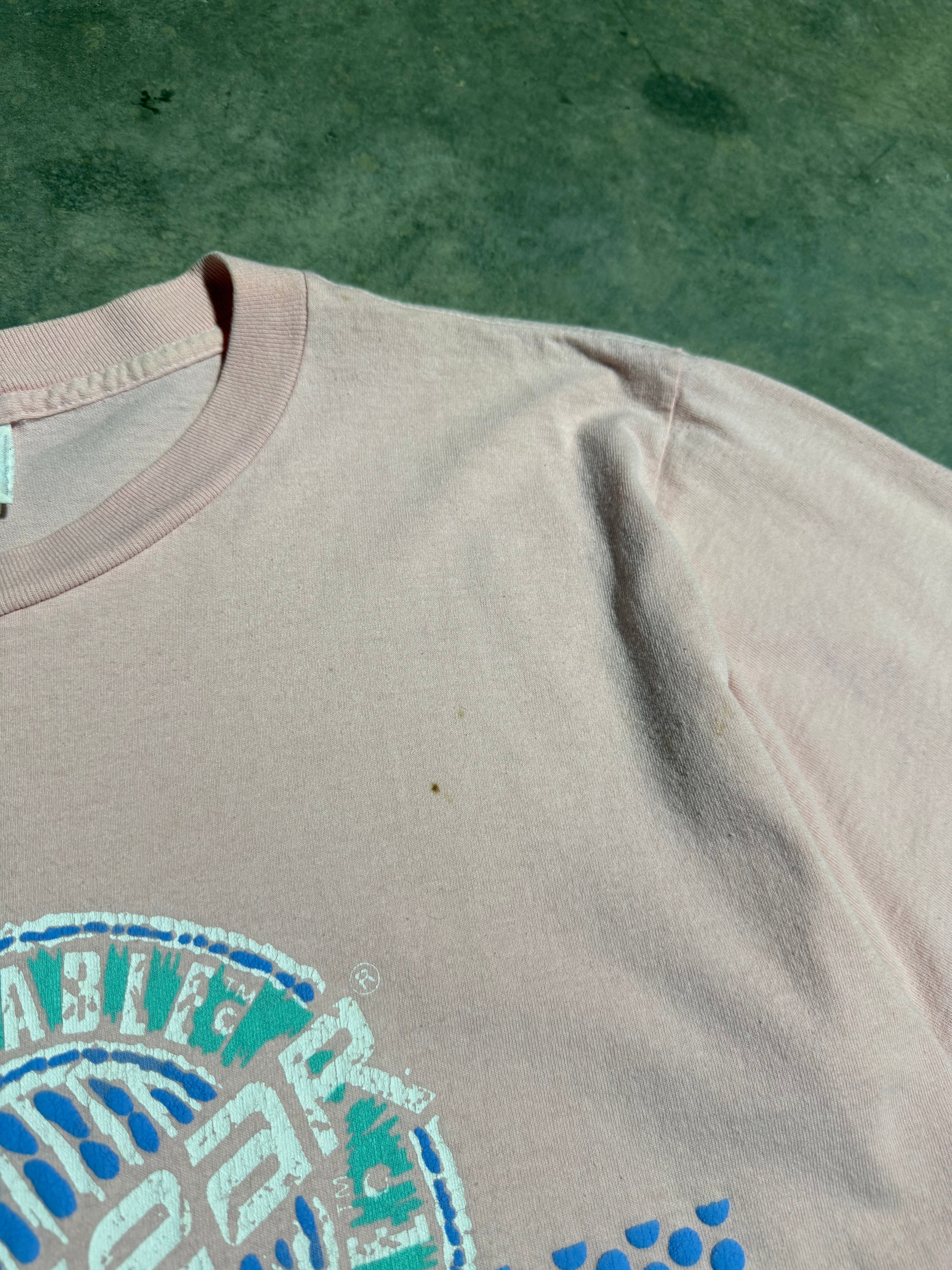 Vintage 80s LA Gear Cropped Pink Tee (Cropped L)