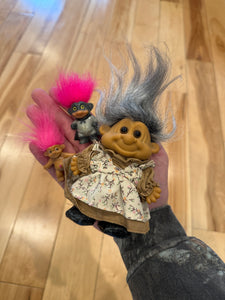 Lot of 3 Vintage Troll Dolls