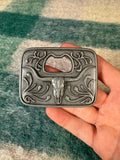 2000s Longhorn Skull Bottle Opener Belt Buckle
