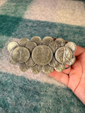 Vintage Coins Oversized Belt Buckle
