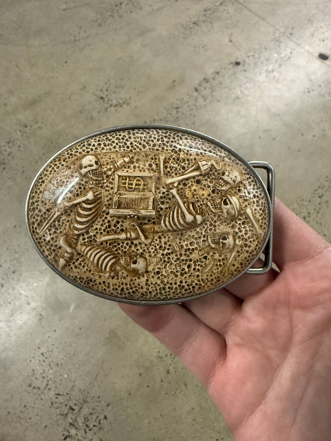 2000s Buried Skeletons 3D Belt Buckle