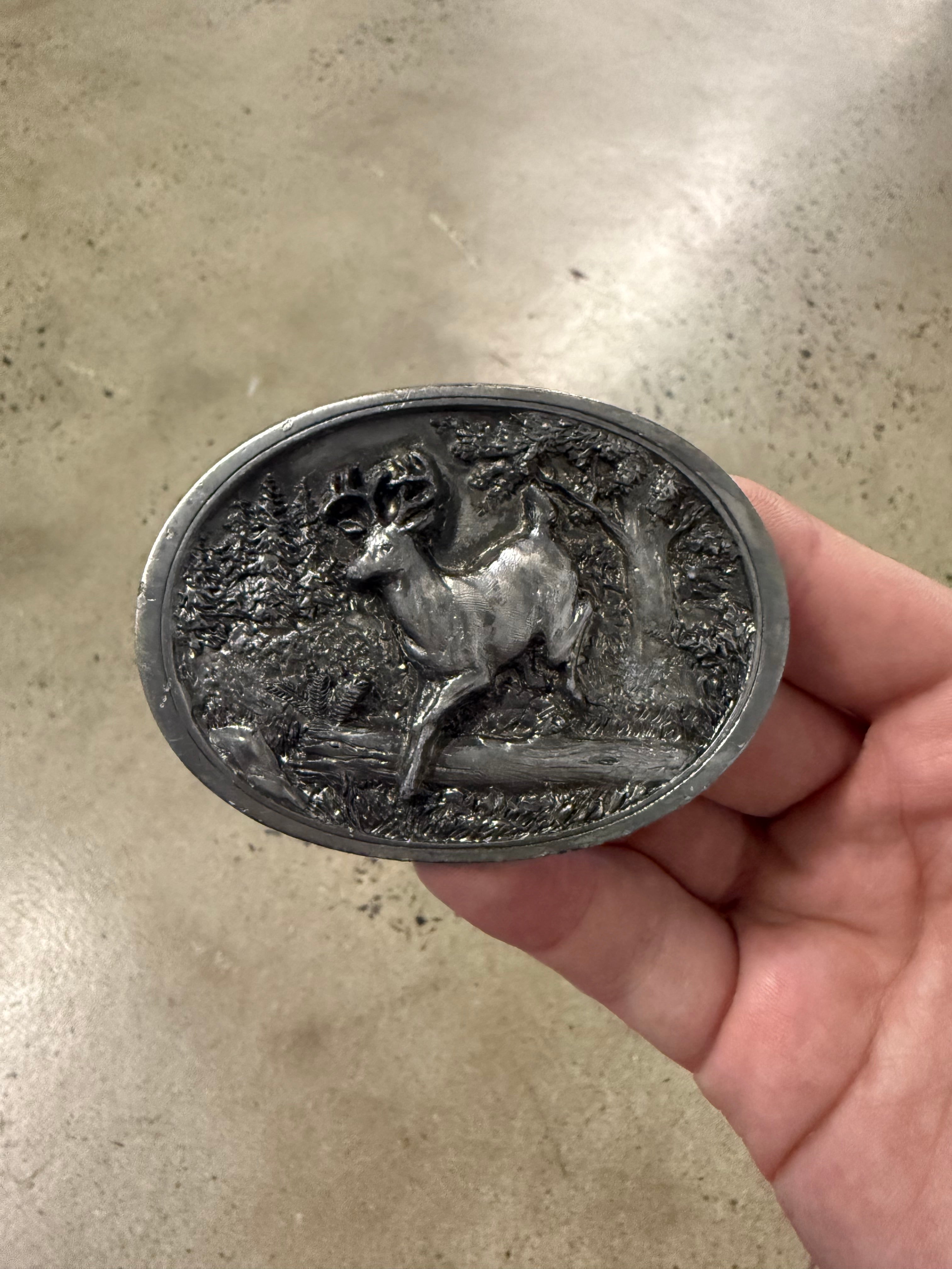 Vintage Jumping Buck Belt Buckle