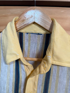 Vintage 80s Super Thin Striped Polo (XL)