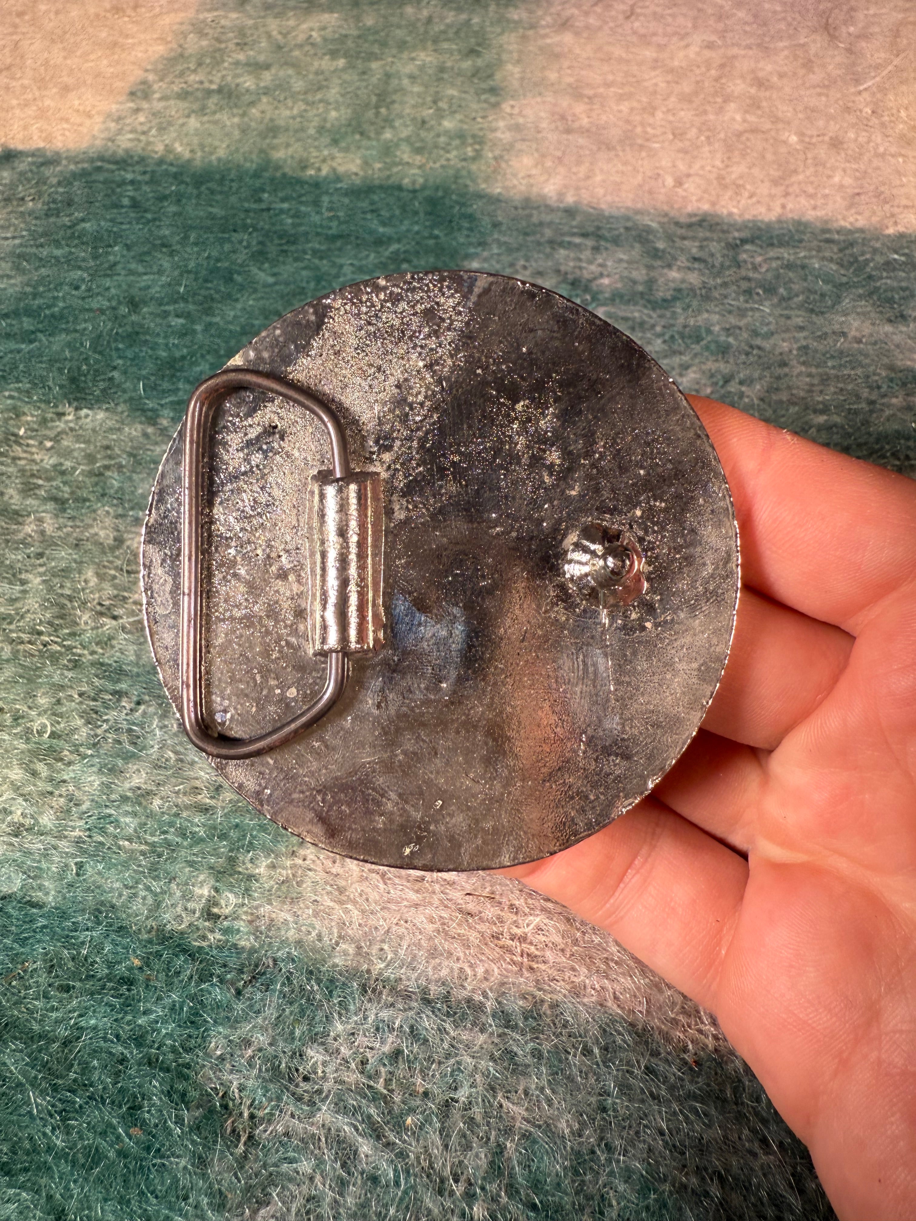 Vintage 2000s “Fuck You and Your Dog Too!!” Belt Buckle