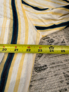 Vintage 80s Super Thin Striped Polo (XL)