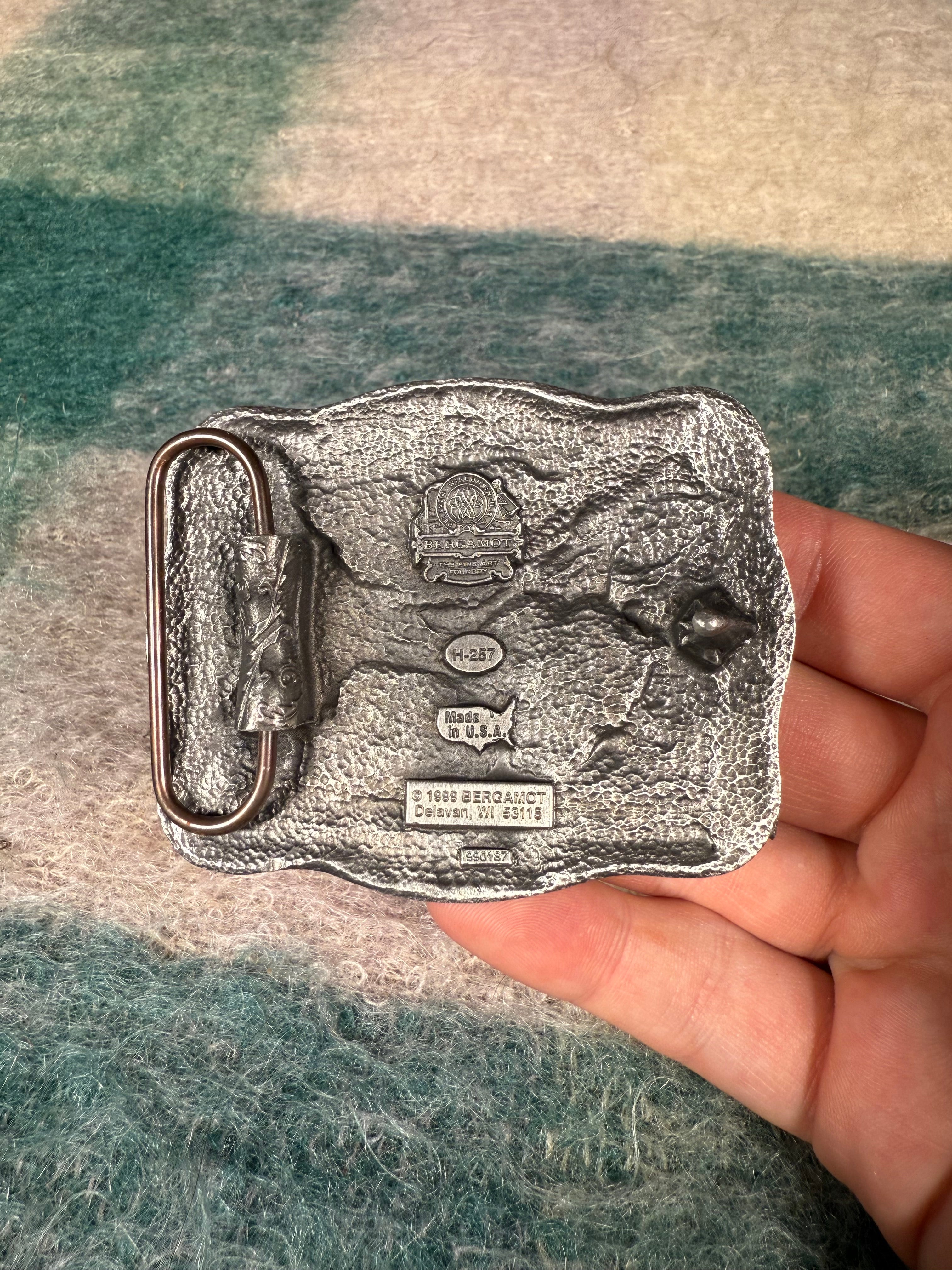 Vintage Soaring Eagle Western Pattern Belt Buckle