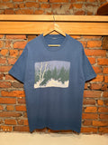 Vintage Snowy Landscape T-Shirt (L)