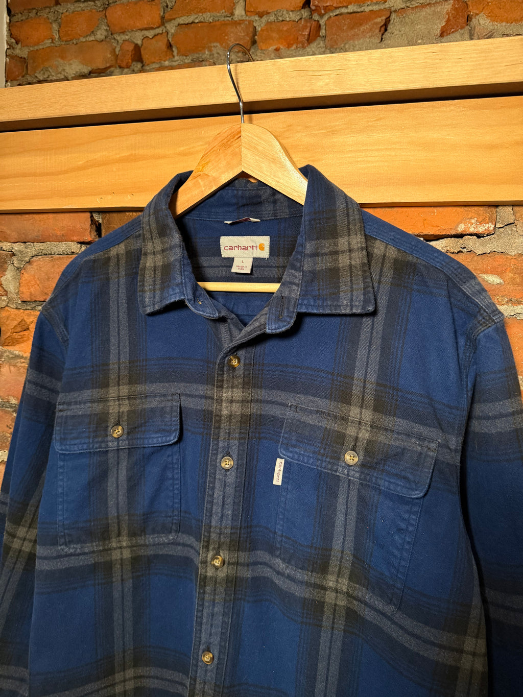 Carhartt Heavyweight Blue Flannel (L)
