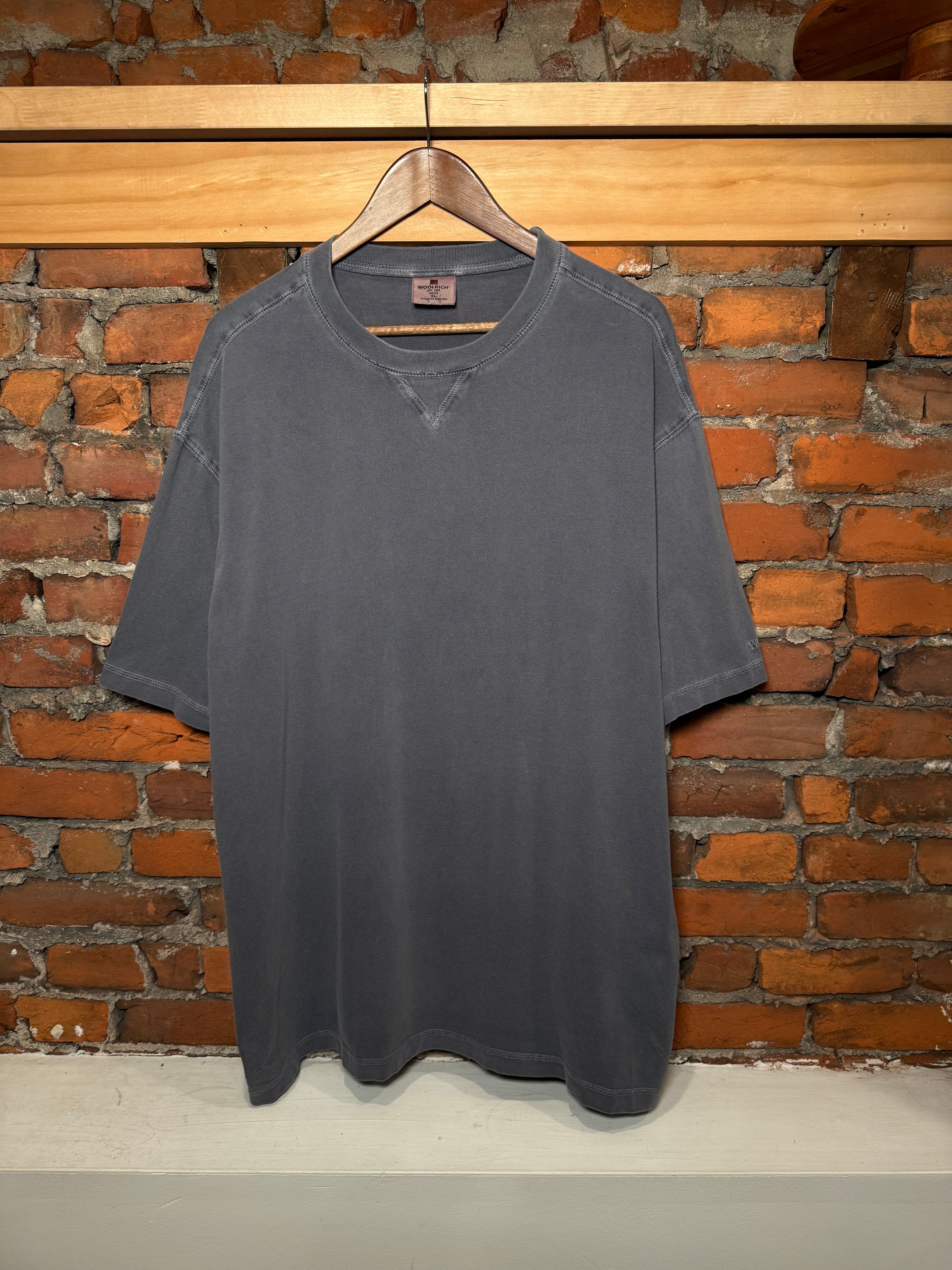 Vintage Woolrich Heavyweight Blue/Gray Dyed Tee (2XL)