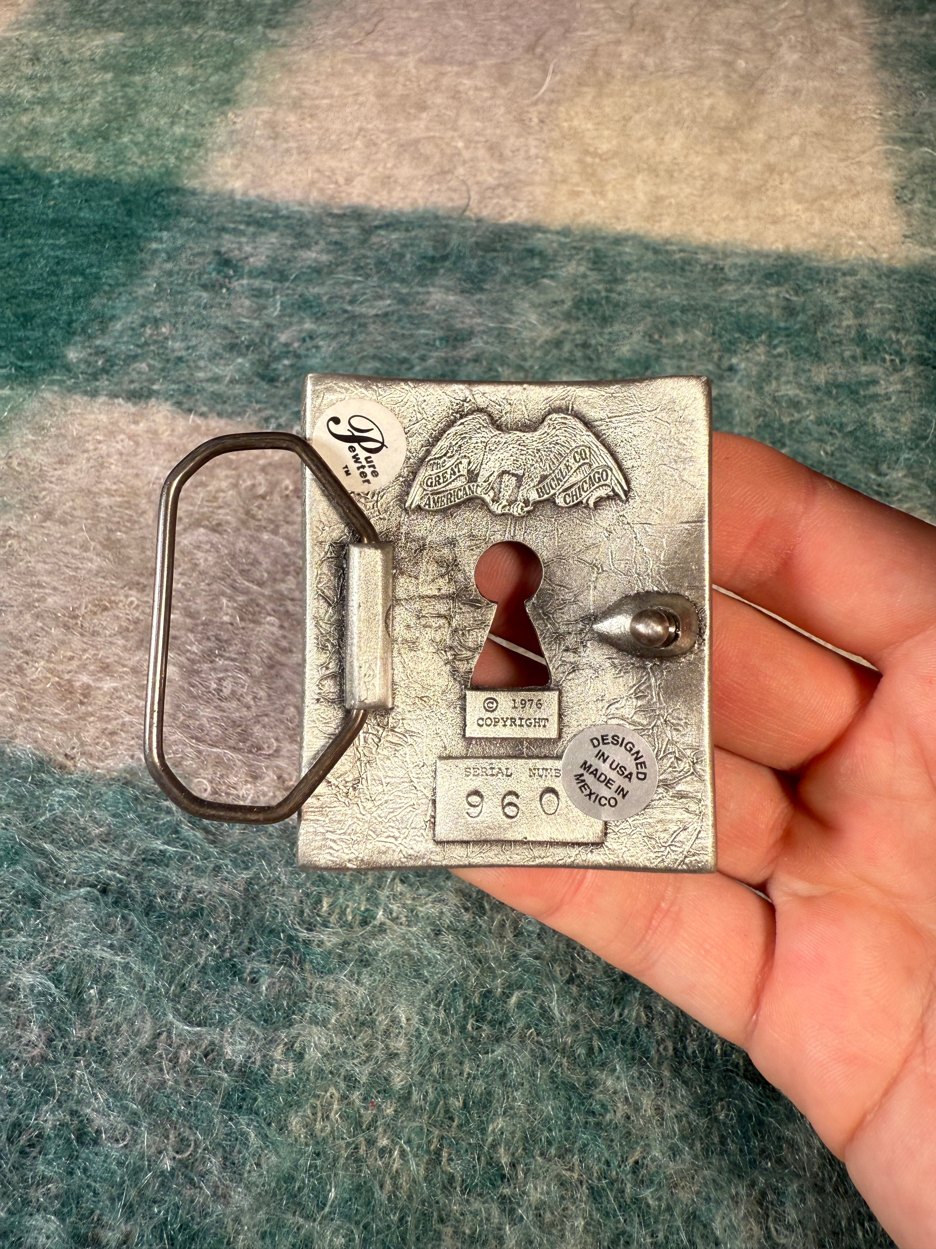 Vintage Lock Belt Buckle