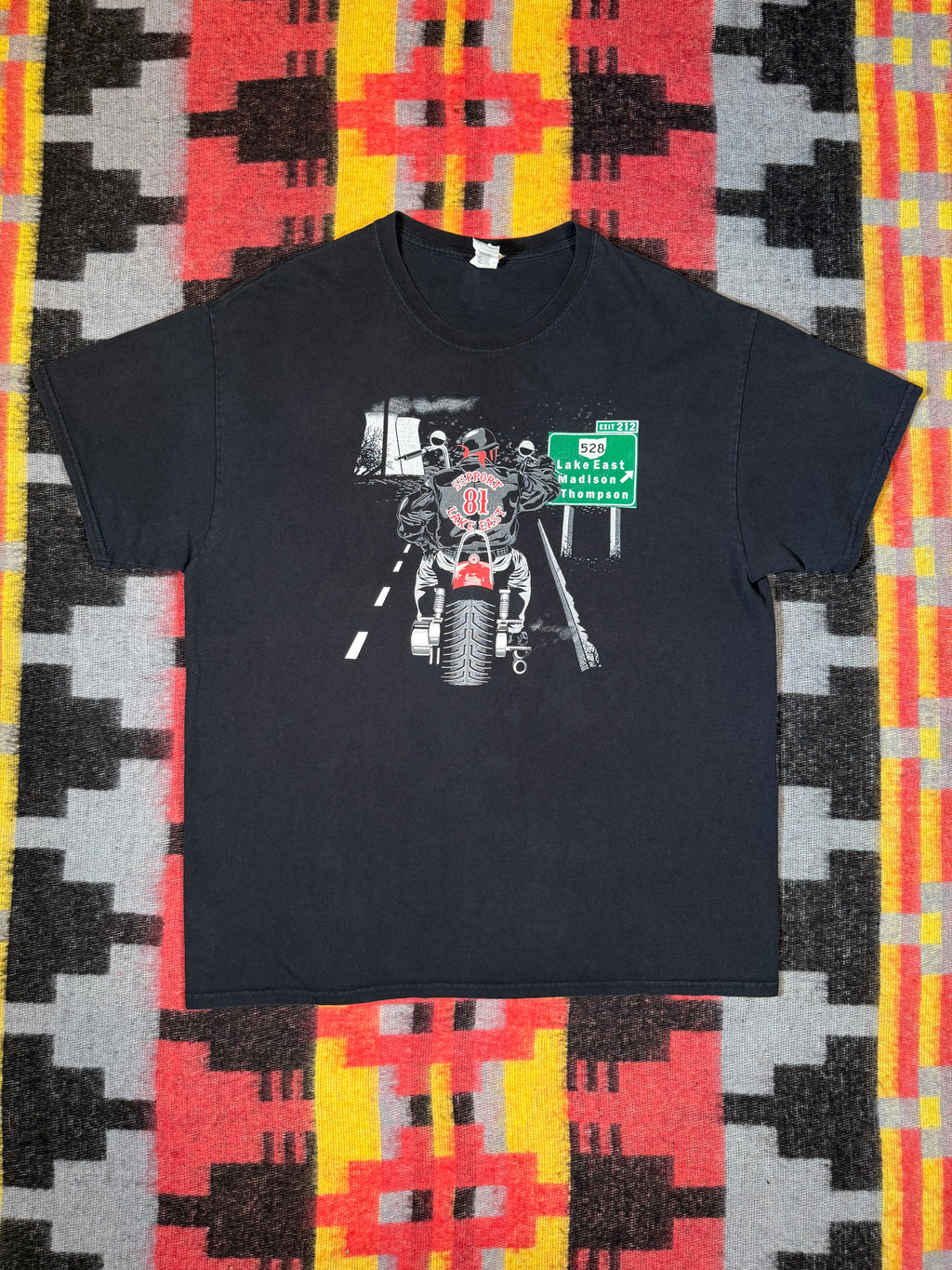 2000s Lake East Biker Club Shirt (XL)