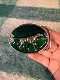 Vintage Dog Pointing Belt Buckle