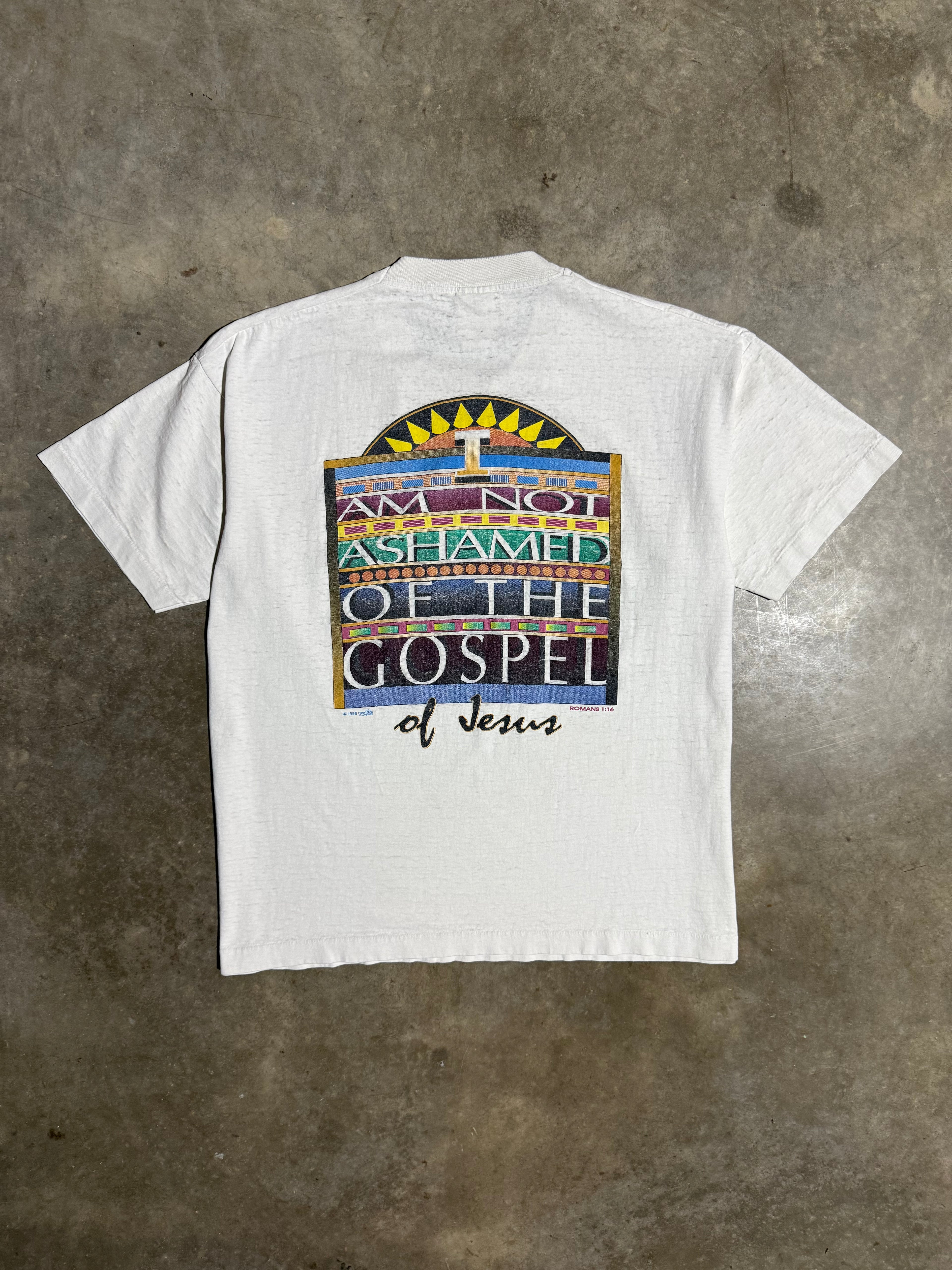 Vintage 1996 Not Ashamed Jesus T-Shirt (L)