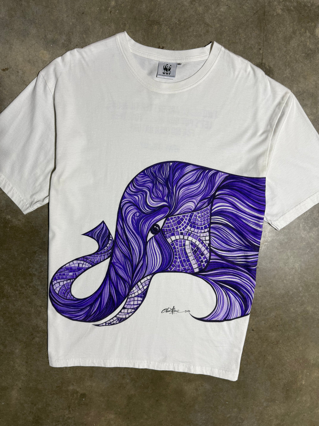Vintage World Wildlife Fund Double Sided Elephant Tee (XL)