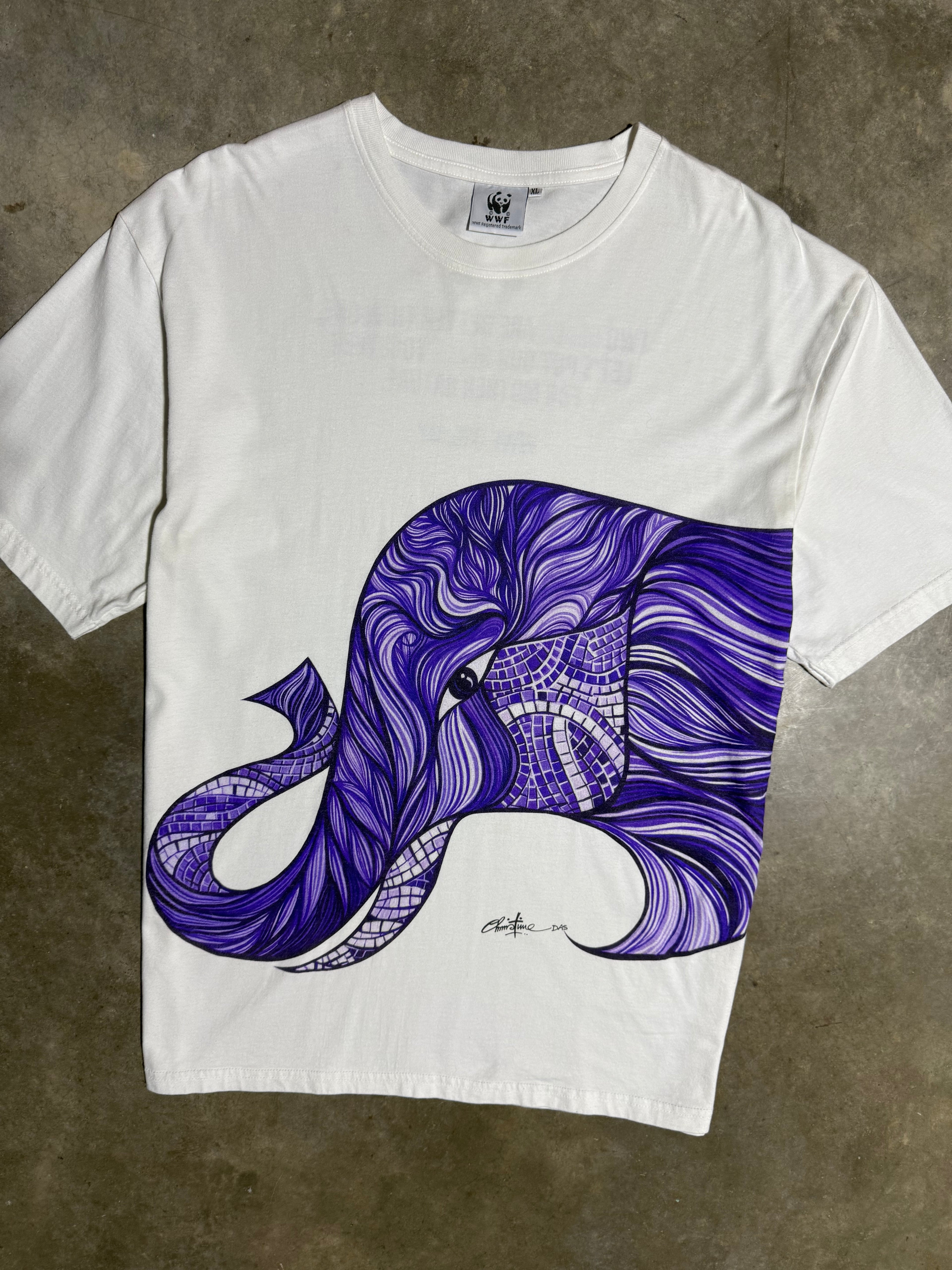 Vintage World Wildlife Fund Double Sided Elephant Tee (XL)