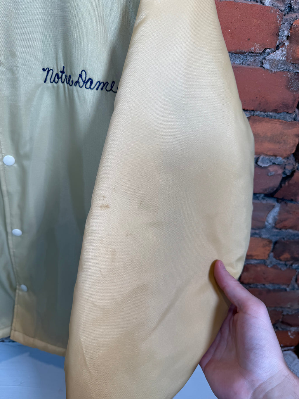 Vintage Notre Dame Embroidered Coaches Jacket (L)