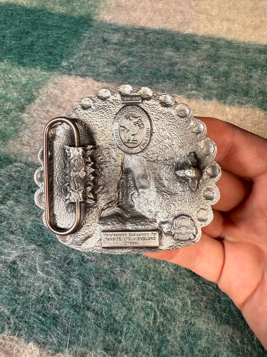 Vintage Peacock Belt Buckle