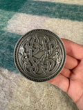Vintage Celtic Snake Circle Belt Buckle