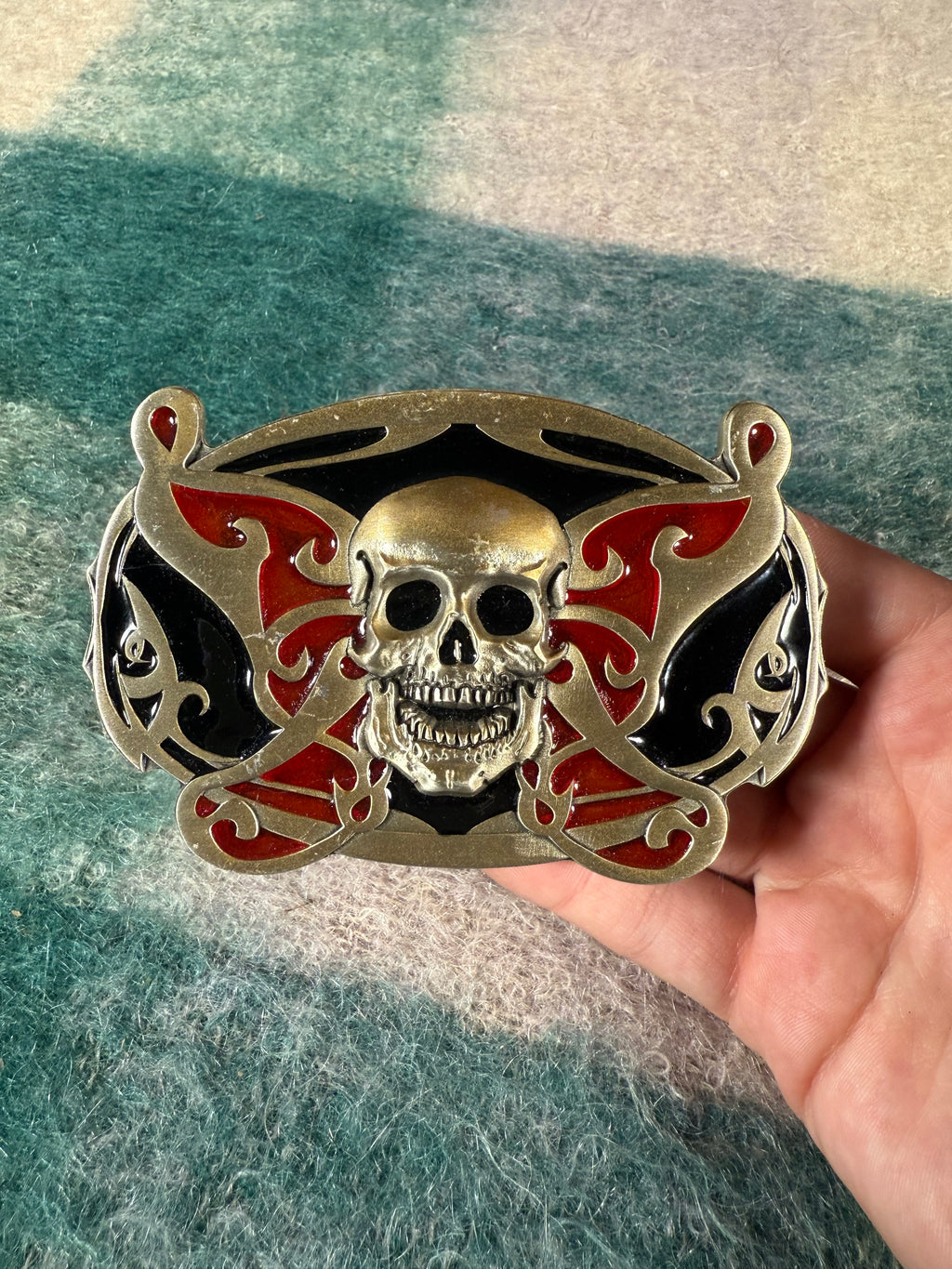 2006 Skull Butterfly Belt Buckle