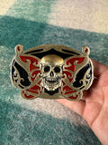 2006 Skull Butterfly Belt Buckle