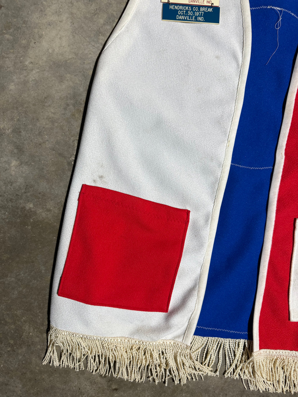 Vintage 70s 1776ers Twiggy Red Whit & Blue Vest (S)