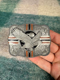 Vintage Soaring Eagle Western Pattern Belt Buckle
