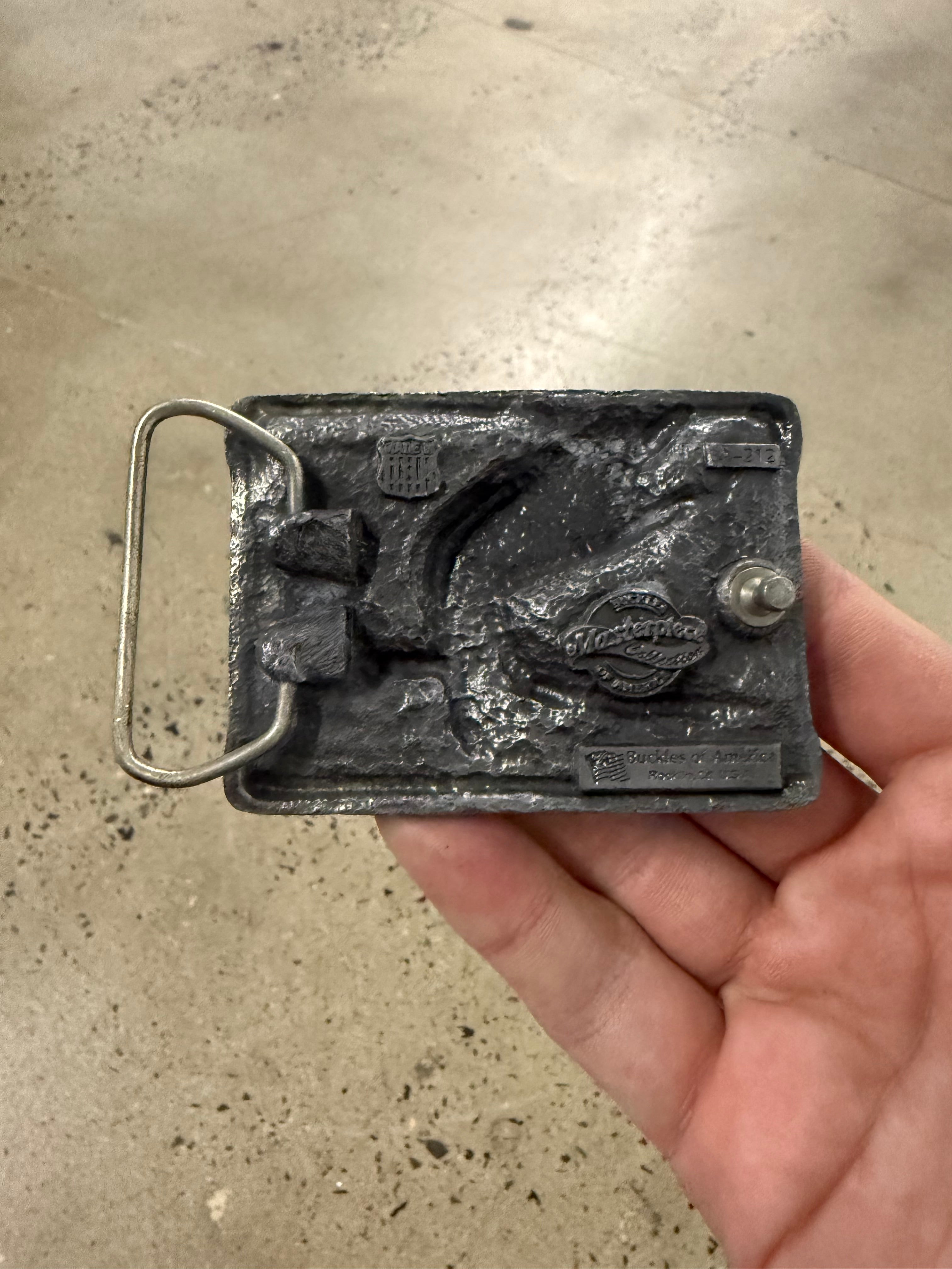 Vintage Multicolor Eagle Belt Buckle