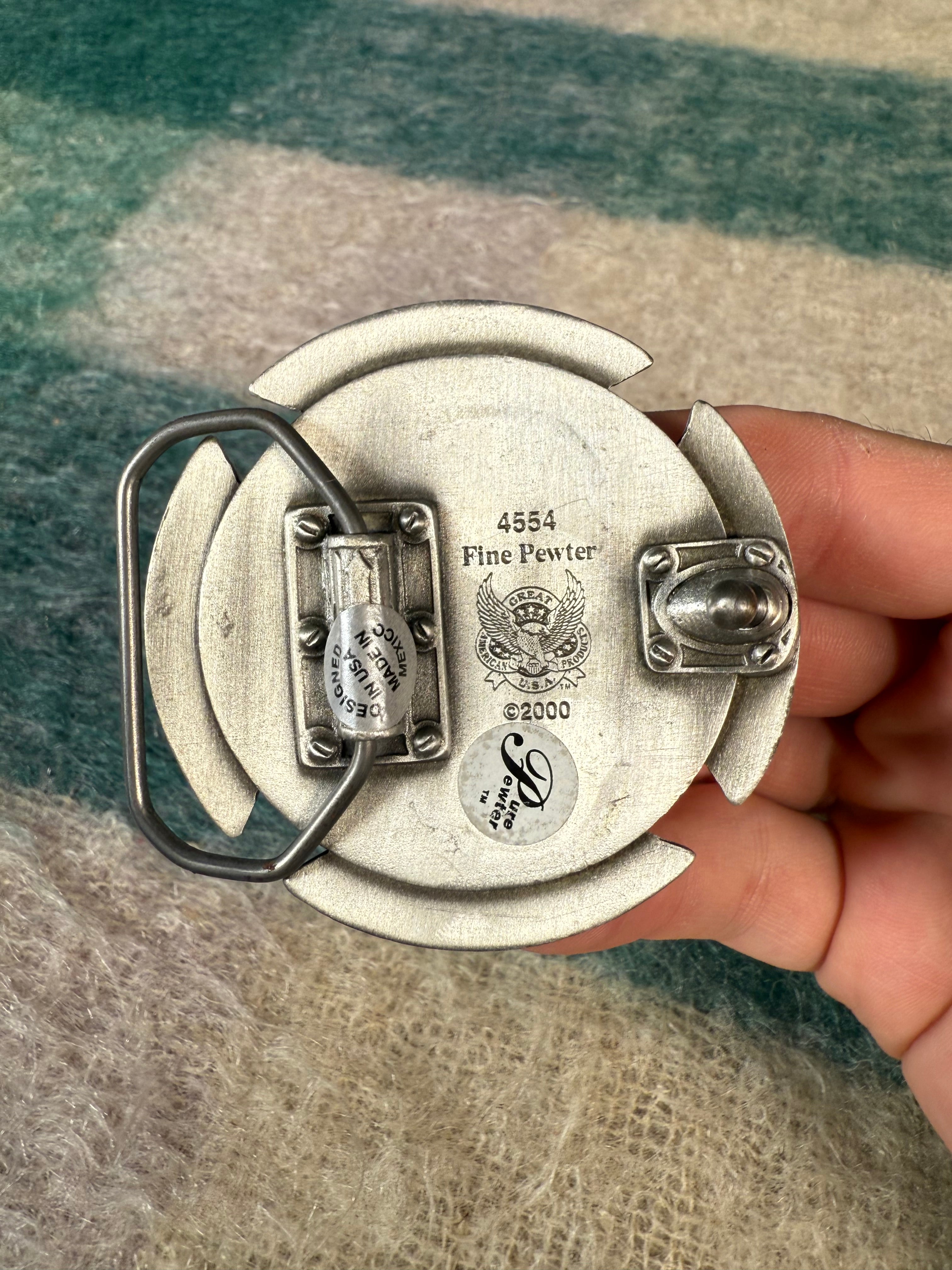Vintage 2000 Iron Cross Shield Belt Buckle