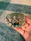 Vintage Blue Grass Music Belt Buckle