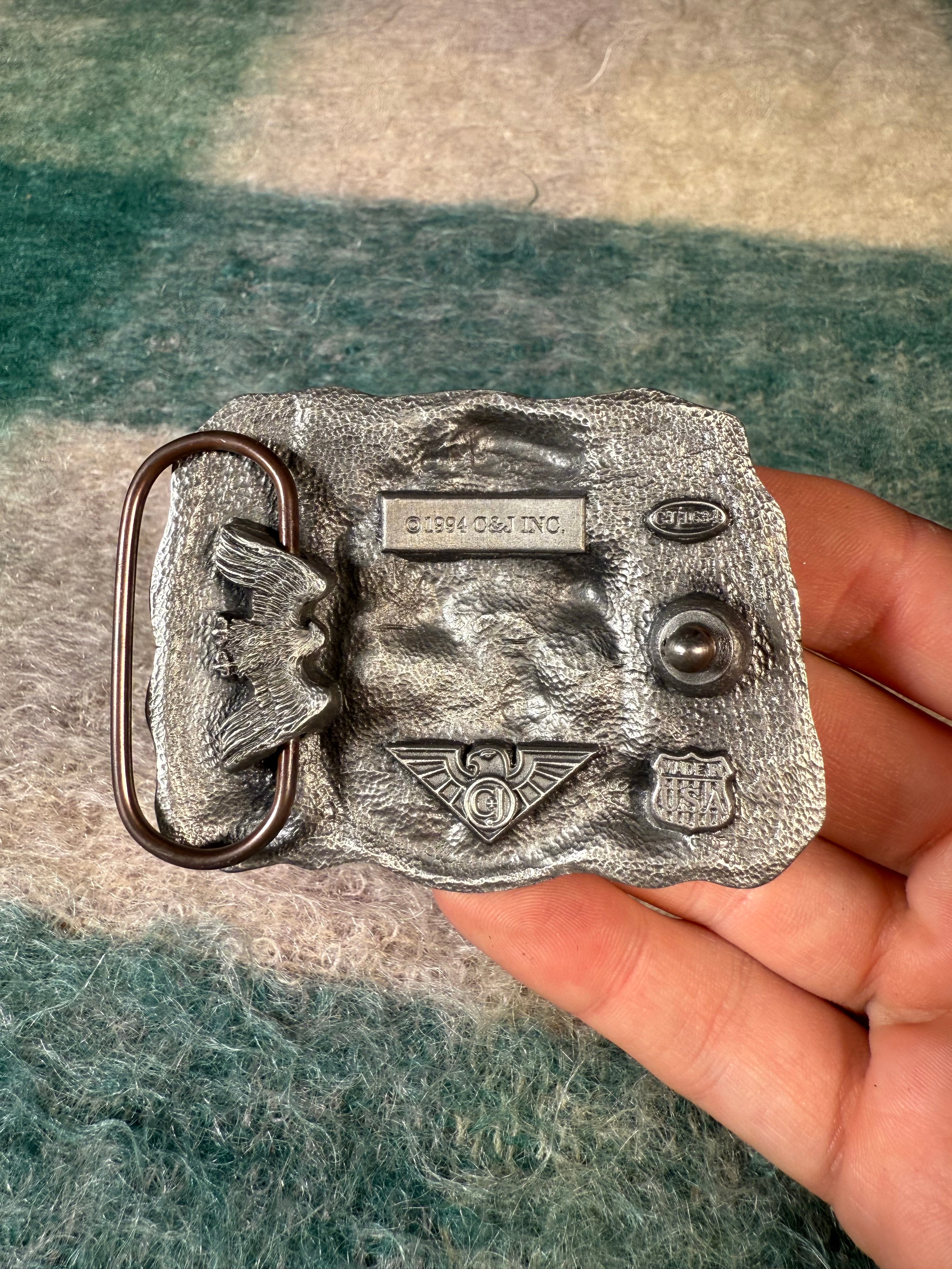Vintage Lucky Stiff Skeleton Belt Buckle