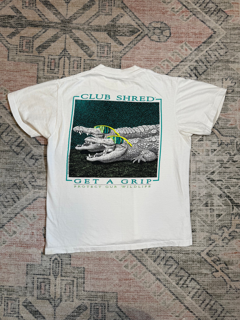Vintage 1991 Club Shred Get A Grip Alligator Shirt (S)