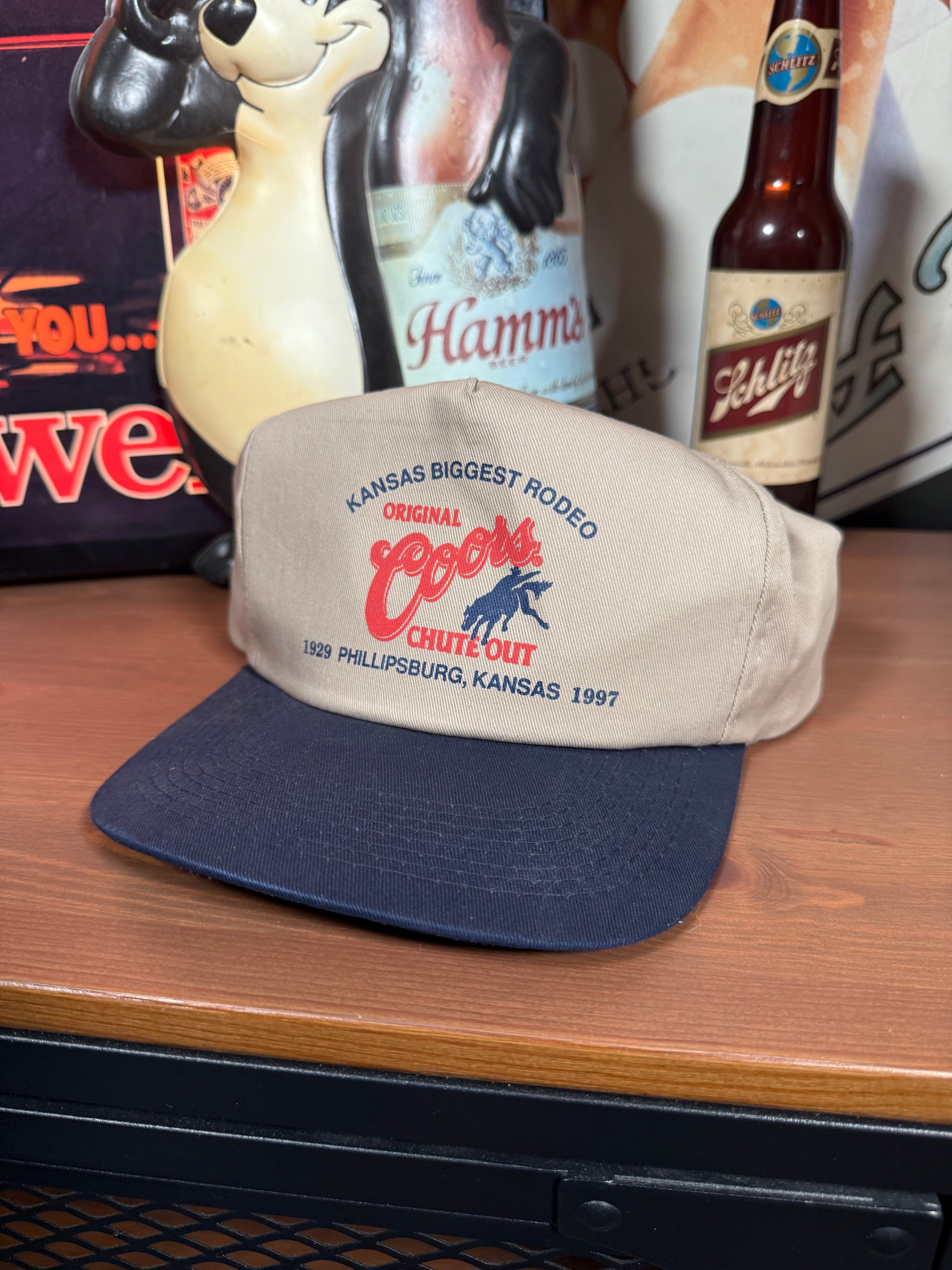 Vintage 1997 Coors Kansas Rodeo Two-Tone Snapback Hat