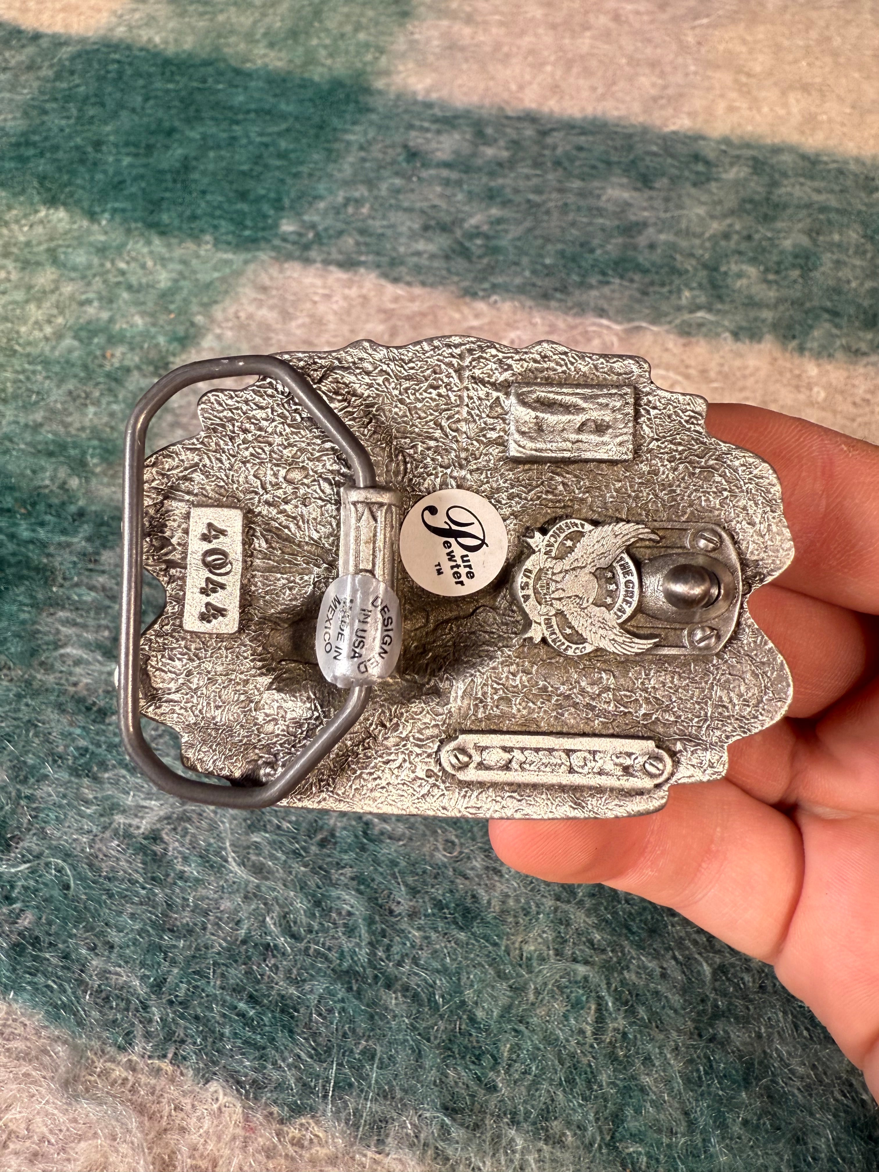 Vintage Whale Green Belt Buckle