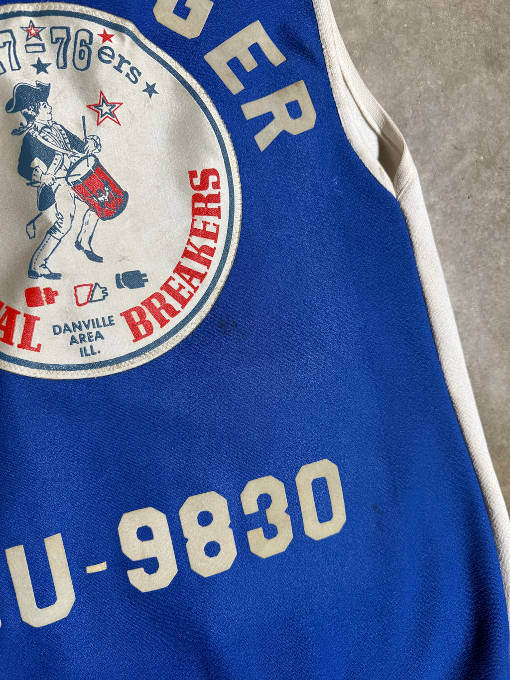 Vintage 70s 1776ers Ditchdigger Red White & Blue Patch Vest (M)