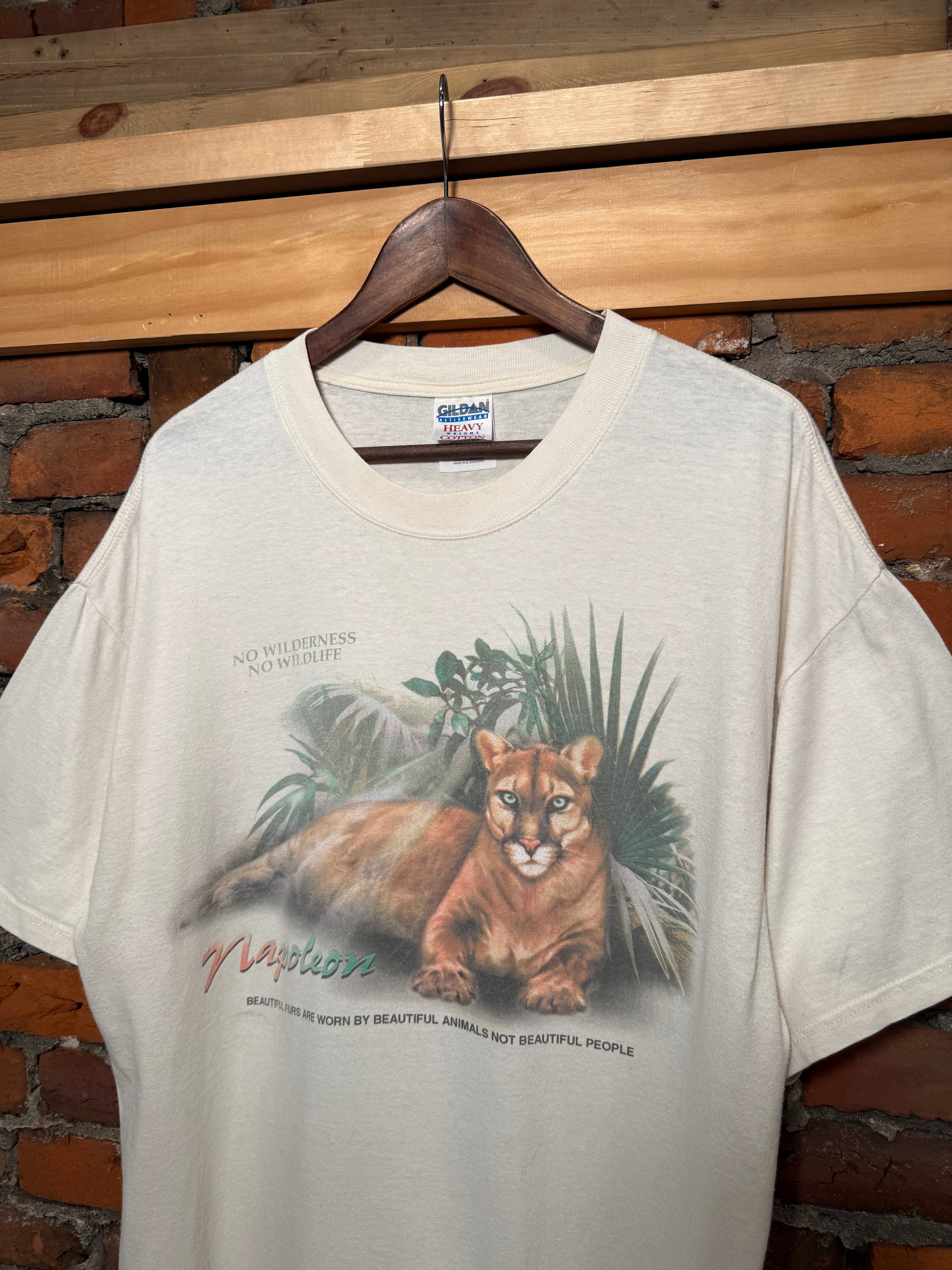 Vintage Late 90s No Wilderness No Wildlife T-Shirt (XL)
